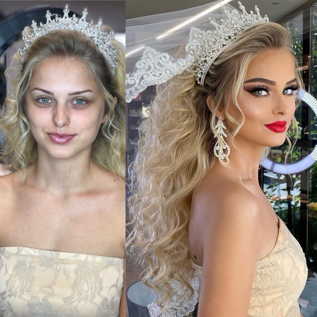 Мастер макияжа преображает невест так, что женихи с трудом могут узнать их
